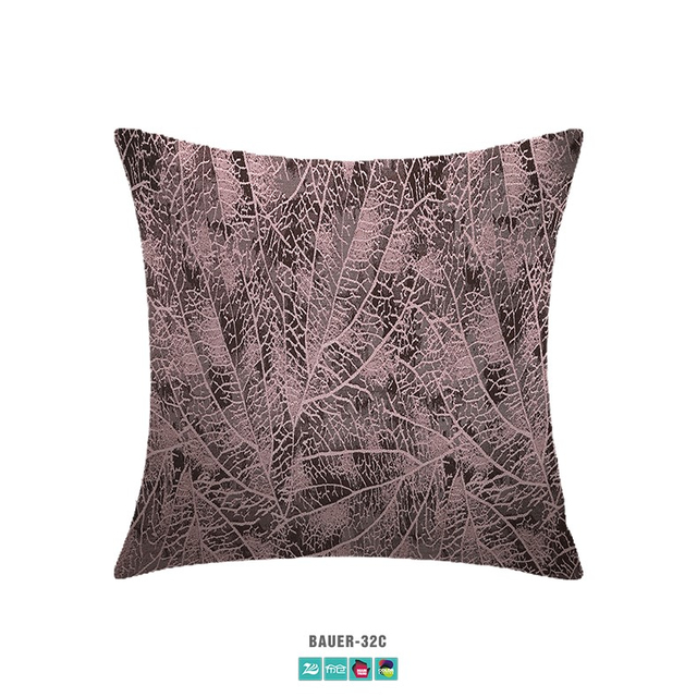 Hotel Bedding Fashion Leaf Pattern Jacquard Upholstered Pillow