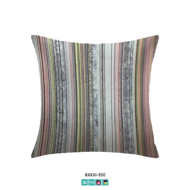 Hotel Bedding Fashion Colorful Vertical Stripe Velvet Upholstered Pillow