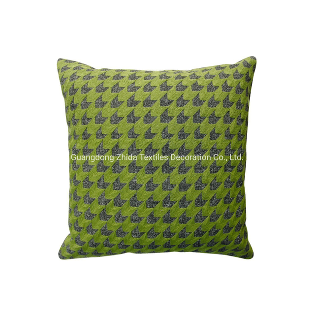 18 Inch Embroidery Pattern Fabric Cover Down Feather Insert Decorative Pillow