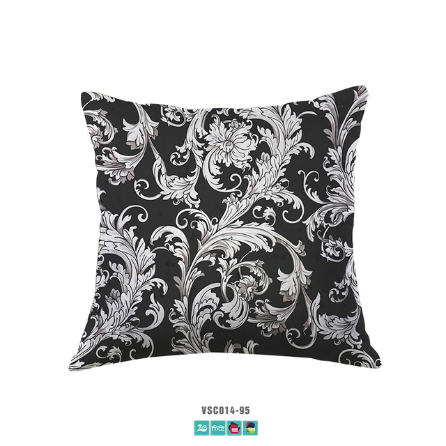 Home Bedding European Noble Curls Velvet Pattern Upholstered Pillow