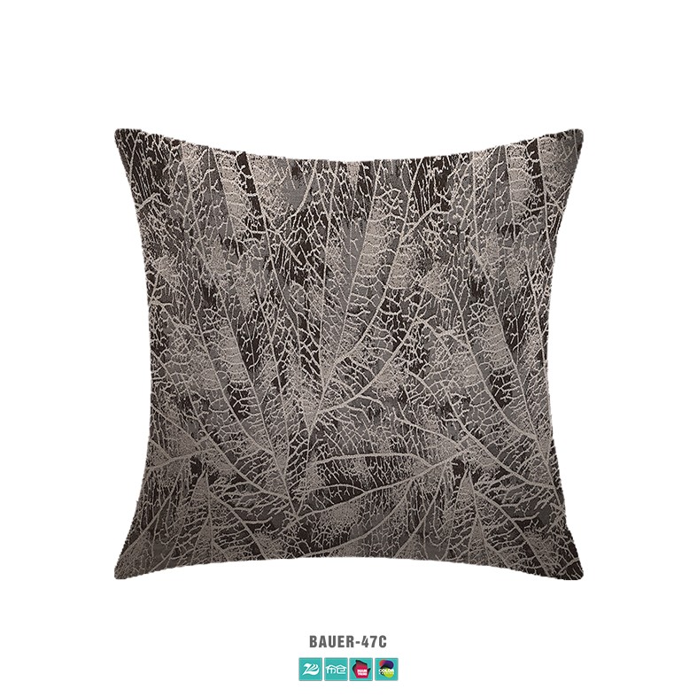 Hotel Bedding Fashion Leaf Pattern Jacquard Upholstered Pillow