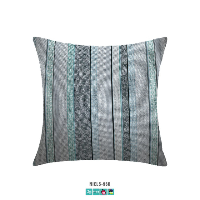 Hotel Bedding Upscale Overlapping Curve Vertical Bar Upholstered Pillow