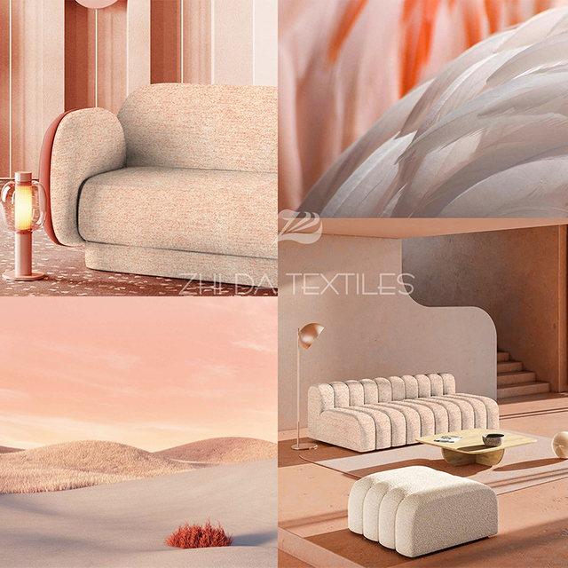 Milano Two-Tone Chenille Wool Cashmere Upholstery Sofa Covering Fabric