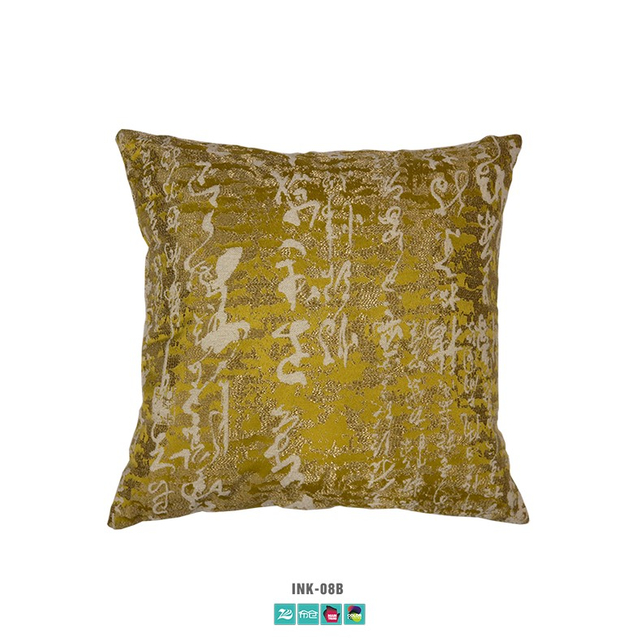 Hotel Bedding Chinese Style Calligraphy Art Jacquard Upholstered Pillow