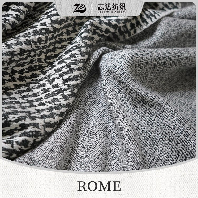 Zhida Minotti Italy Jacquard Linen Christmas Decoration Sofa Covering Fabric