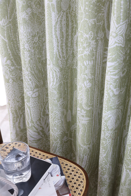 Home Textiles Living Room Avocado Color Curtain