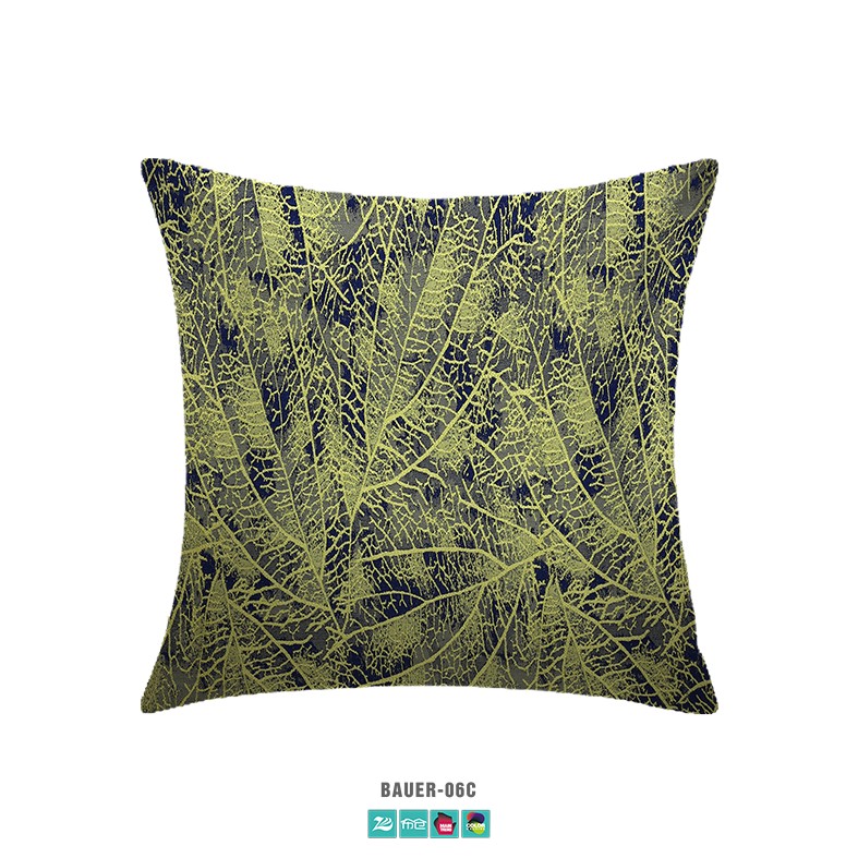 Hotel Bedding Fashion Leaf Pattern Jacquard Upholstered Pillow