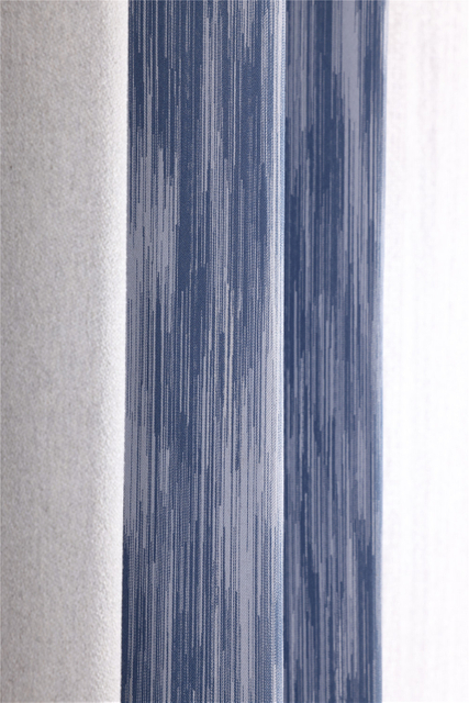 Home Textiles Living Room Blue Curtain