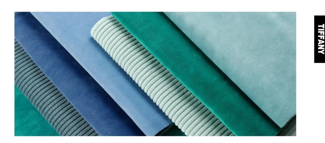 Textile Soft Hand Feeling Makaron Color Velvet Furniture Fabric