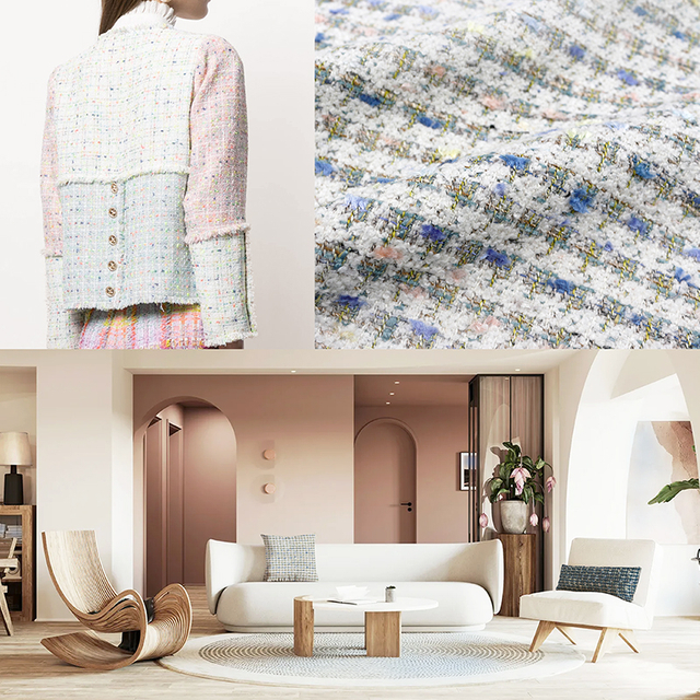 Milano Featured Multi-Color Tweed Upholstery Sofa Covering Fabric