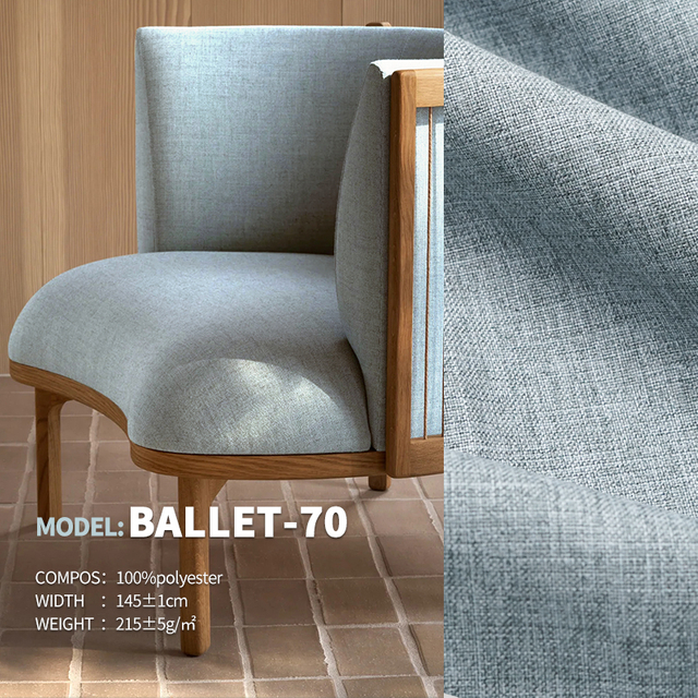 Plain Cotton&Linen Ready Stock Designer Project Selective Upholstery Fabric Ballet-70
