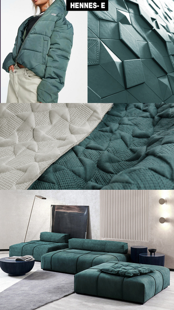 Quilted 3D Geometry Frosted Leather Christmas Decoration Sofa Covering Fabric