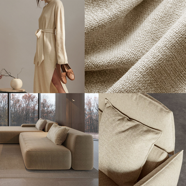 Textile Wabi-Sabi Style Weaving Interior Upholstery Sofa Covering Fabric