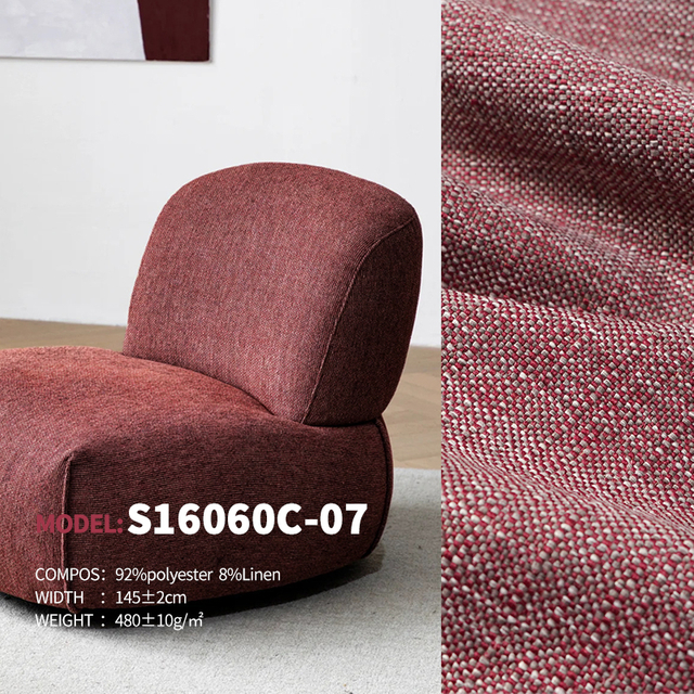 Bamboo Yarn Weaving Texture Ready Stock Designer Project Selective Fabric S16060c-07