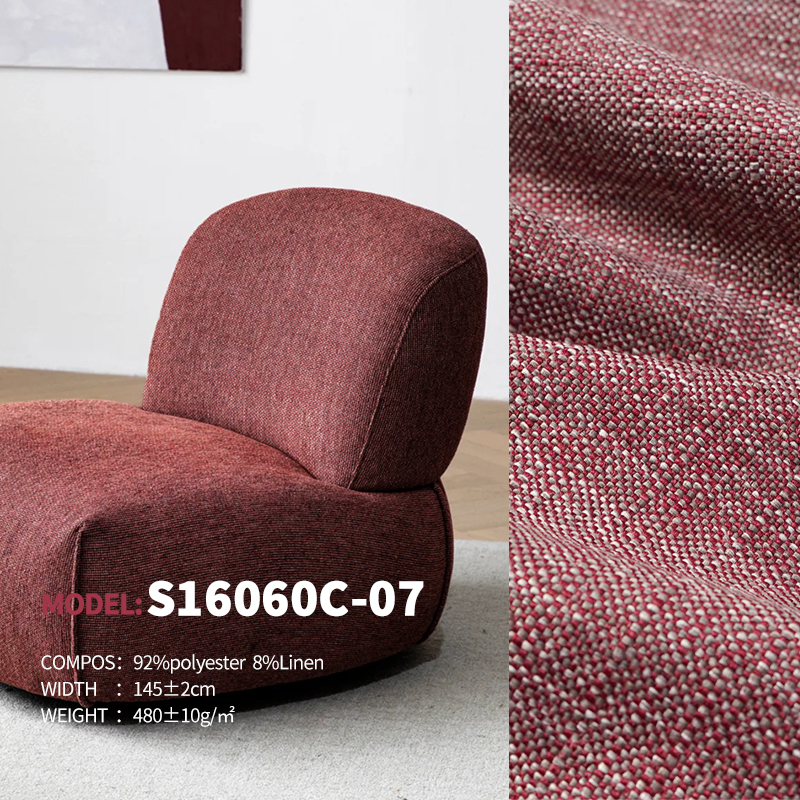 Bamboo Yarn Weaving Texture Ready Stock Designer Project Selective Fabric S16060c-07