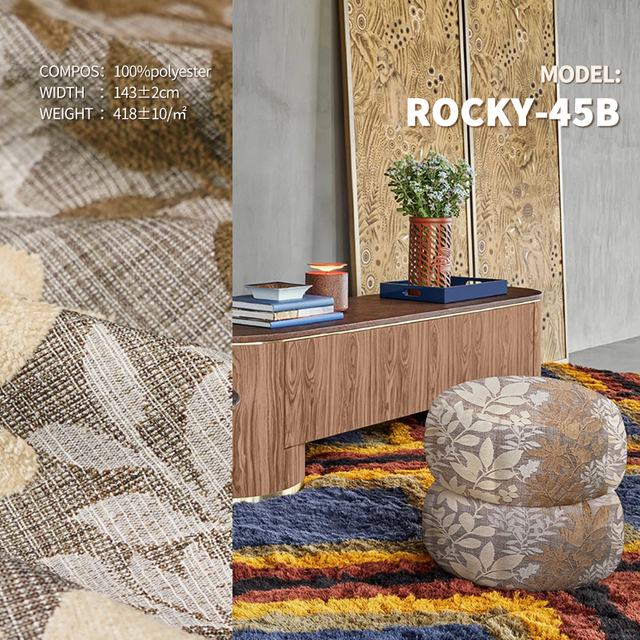 Classic Chenille Plant Jacquard Designer Project Selective Fabric Rocky-45B