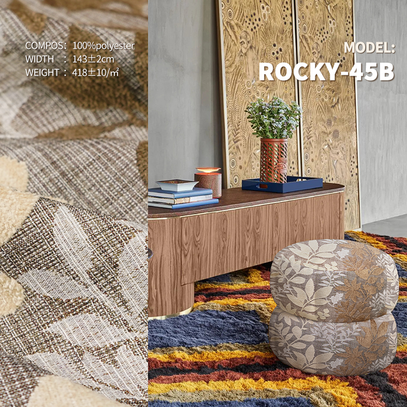 Classic Chenille Plant Jacquard Designer Project Selective Fabric Rocky-45B