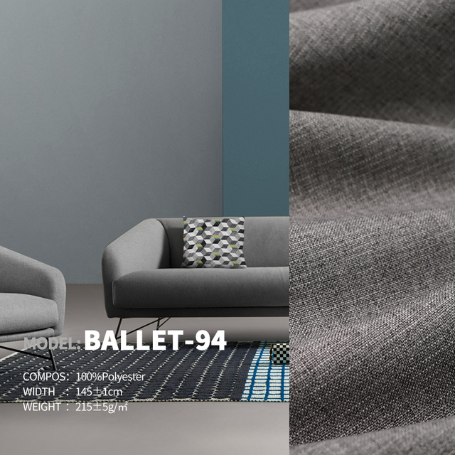 Ready Stock Gray Cotton&Linen Upholstery Designer Project Selective Sofa Fabric Ballet-94