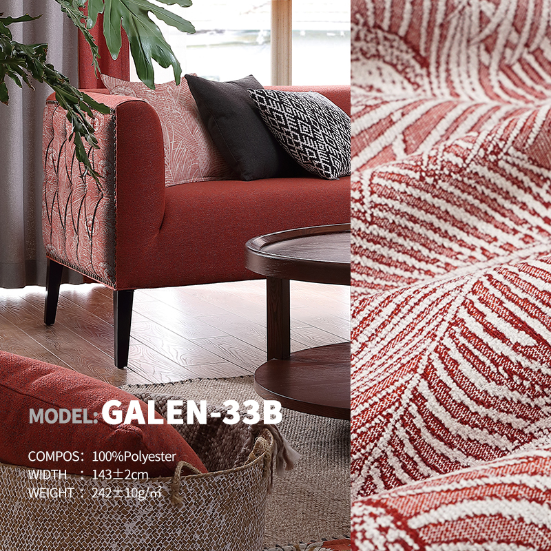 Ready Stock High-Grade Peacock Jacquard Chenille Designer Project Selective Fabric Galen-33b