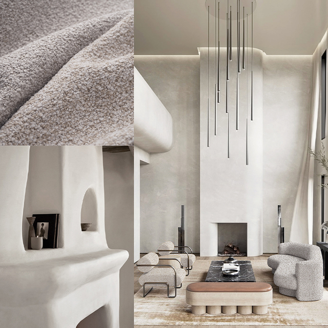 Milano 3D Two-Tone Wool Cashmere Upholstery Sofa Covering Fabric