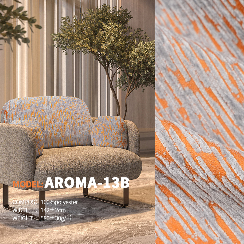 Thick Chenille Ready Stock Designer Project Selective Jacquard Fabric Aroma-13B