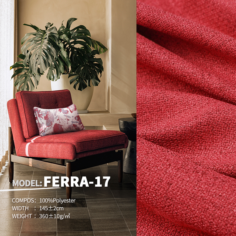 Plain Cotton&Linen Ready Stock Designer Project Selective Upholstery Fabric Ferra-17