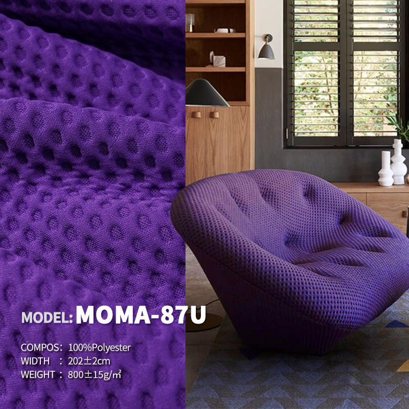 Honeycomb Texture Space Cotton Ready Stock Designer Project Selective Fabric Moma-87U