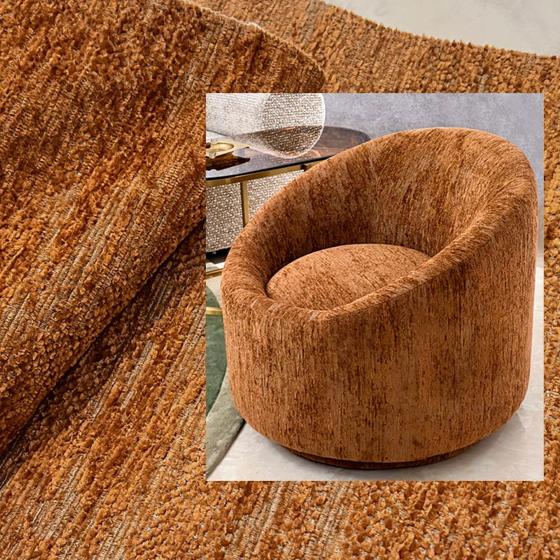 Retro Style Elegant and Delicate Texture Smooth Chenille Upholstery Fabric