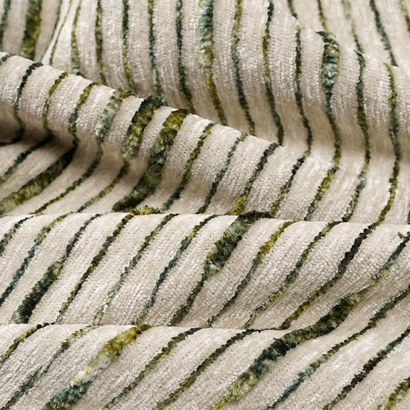 Personalized Style Ink Striped Hazy Texture Chenille Jacquard Decorative Fabric