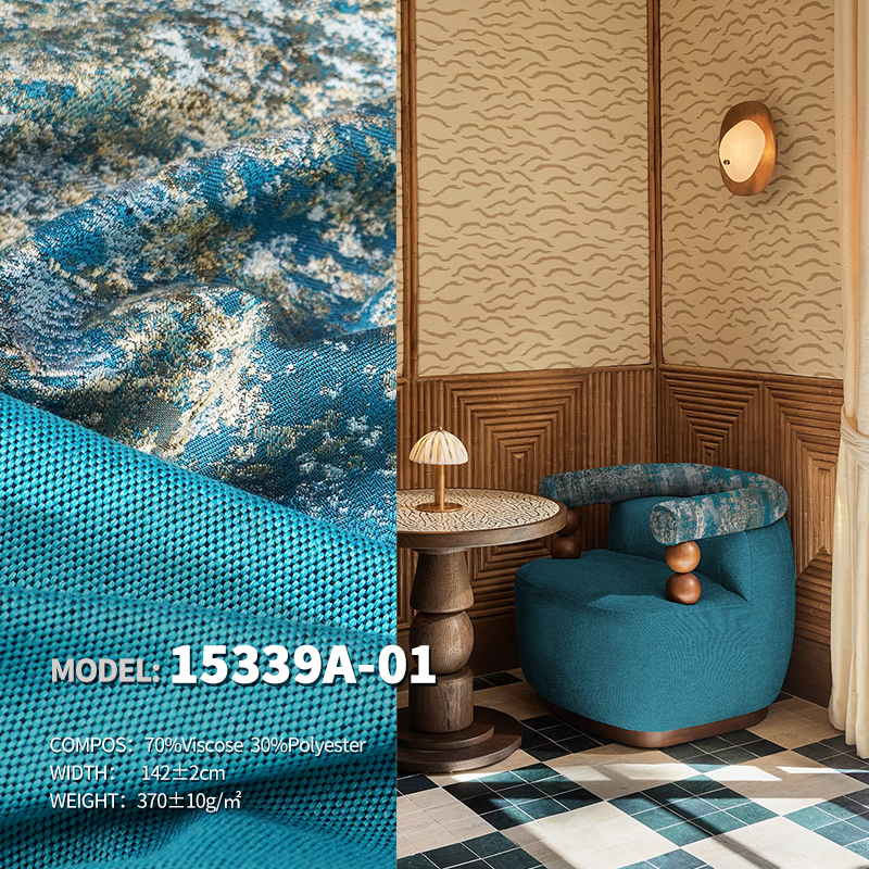 Ready Stock Jacquard Upholstery Designer Project Selective Fabric 15339A-01