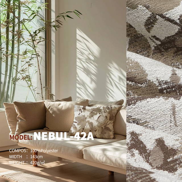 Fashion Boucle Yarn Ready Stock Designer Project Selective Jacquard Fabric Nebul-42A