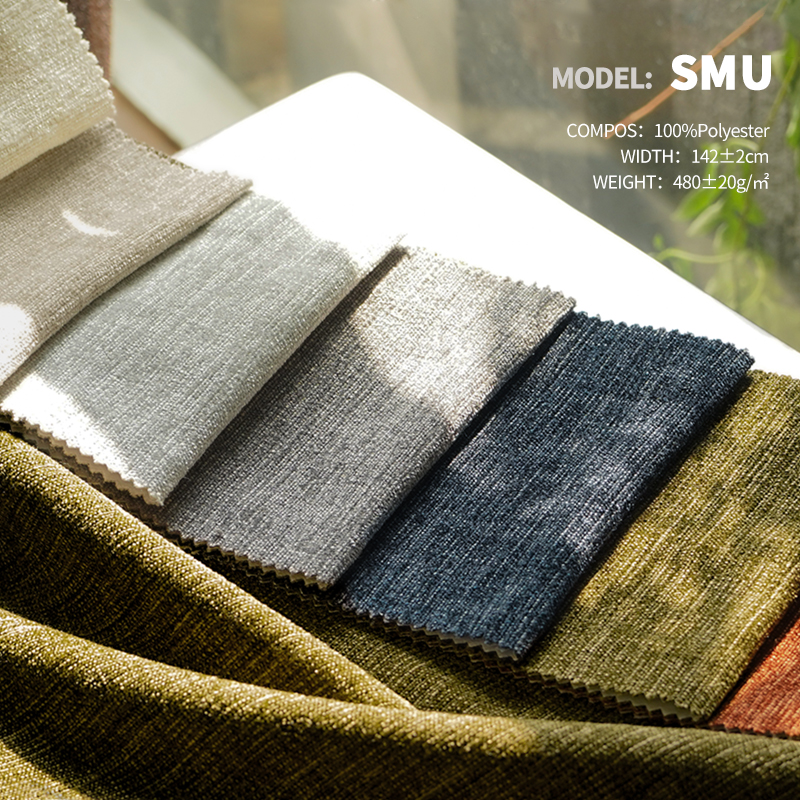 Promotional Comfortable Polyester Chenille Sofa Fabric for Furniture Textile Smu