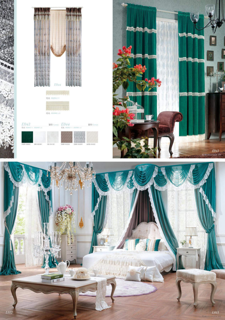 Hot Sale Luxury European Window Upholstery Sheer Curtain