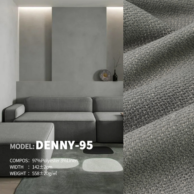 Simple Luxury Cotton&Linen Style Ready Stock Designer Project Selective Fabric Denny-95