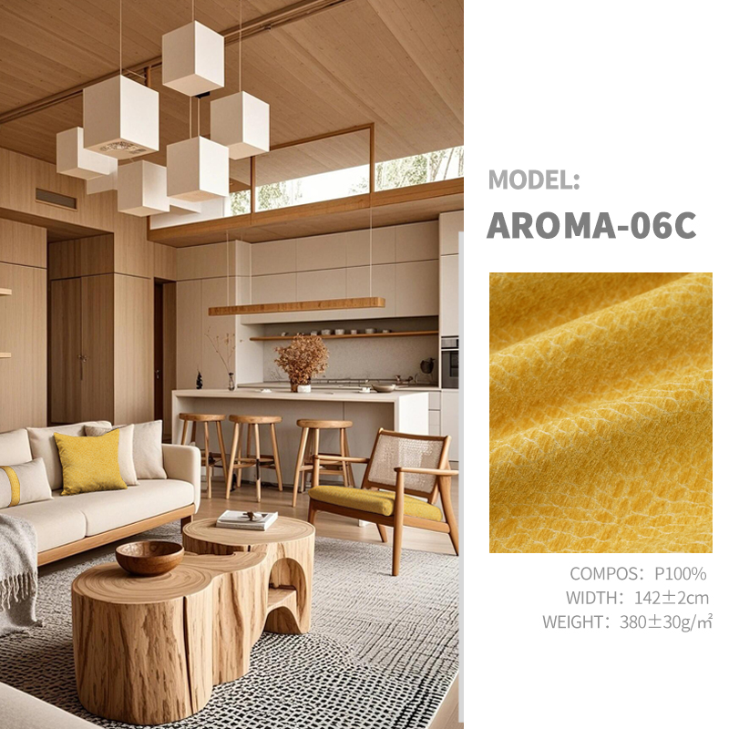 Skin Texture Ready Stock Chenille Upholstery Designer Project Selective Fabric Aroma-06c