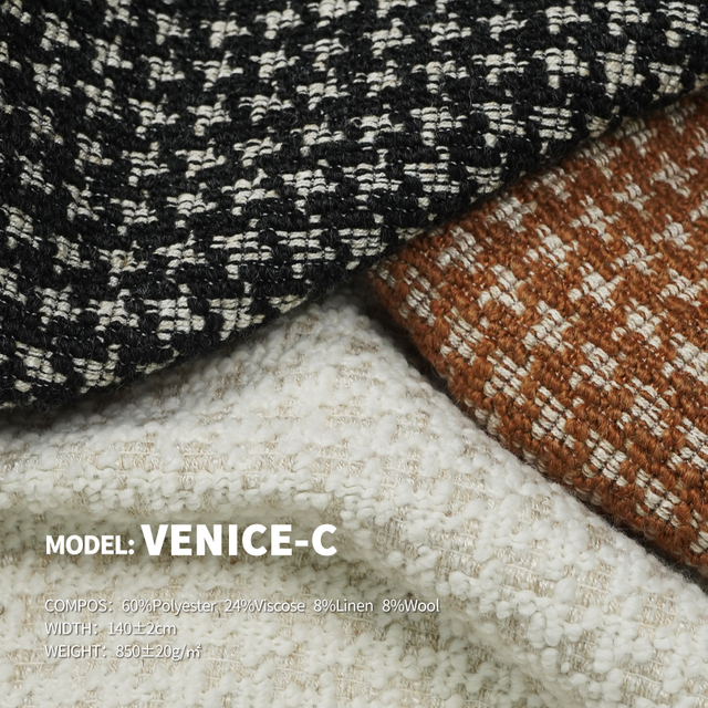 New Design Modern Style Polyester Linen Sofa Chair Home Fabric