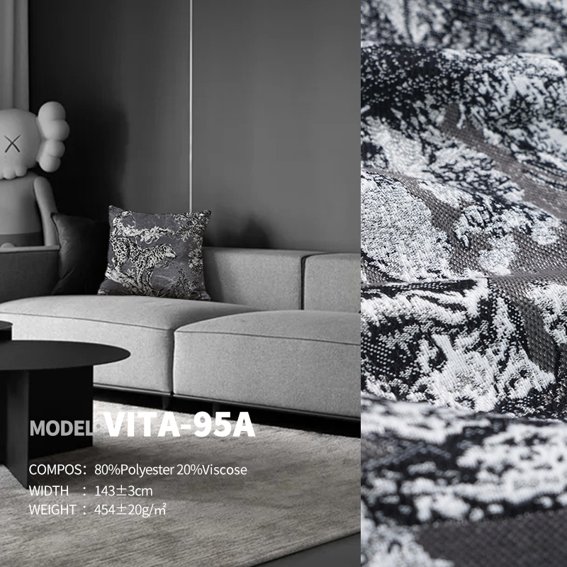 Simple Luxury Ready Stock Jacquard Upholstery Designer Project Selective Fabric Vita-95A