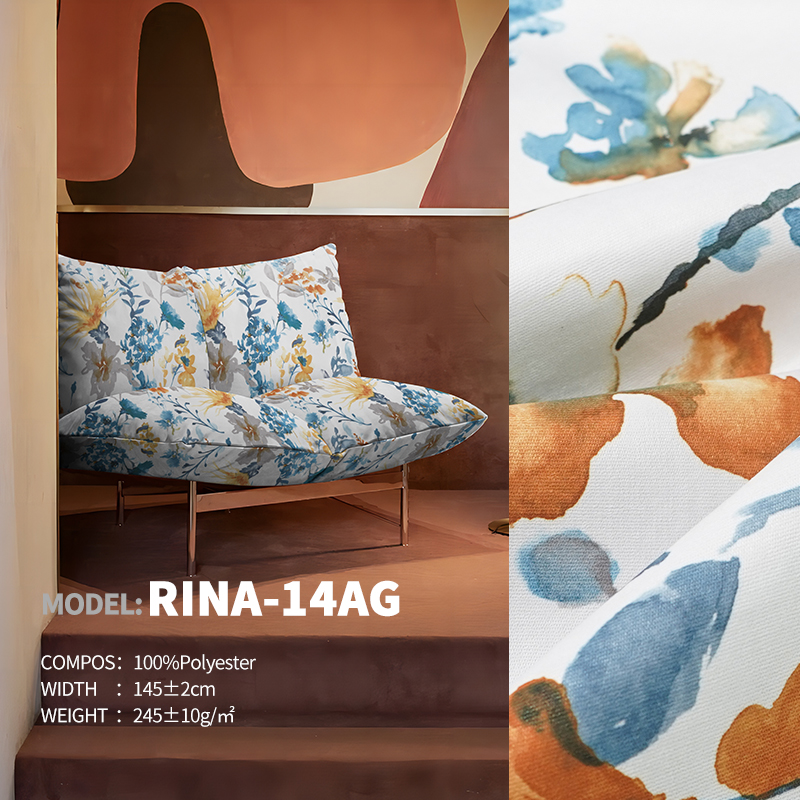 Ready Stock Fashion Jacquard Designer Project Selective Sofa Fabric Rina-14AG