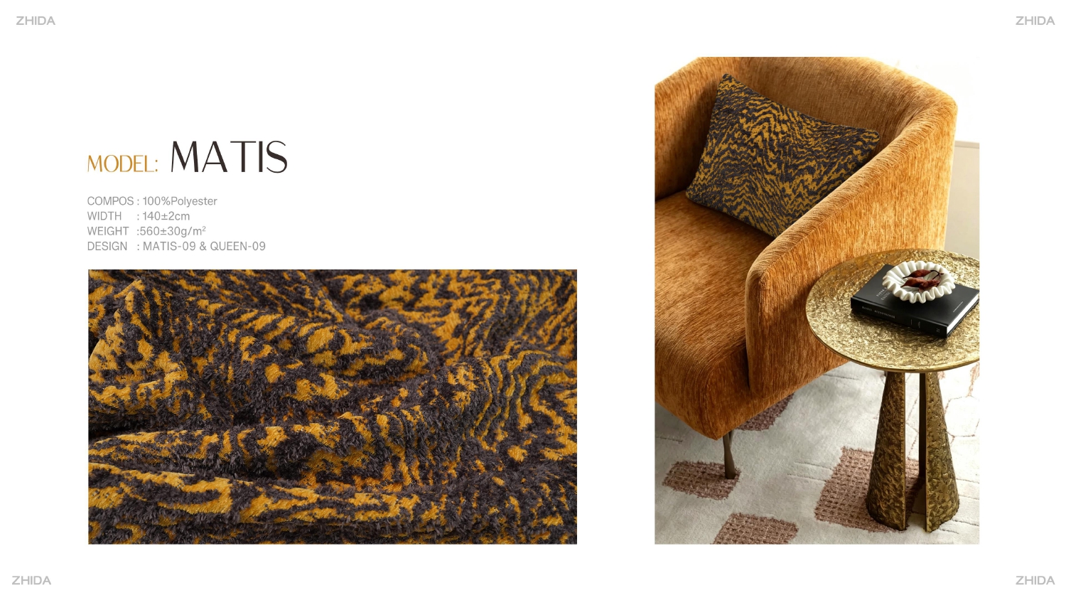 Matisse Fauvist Old Money Mountain Texture Plush Feather Yarn Quiet Luxury Sofa Upholstery Fabric