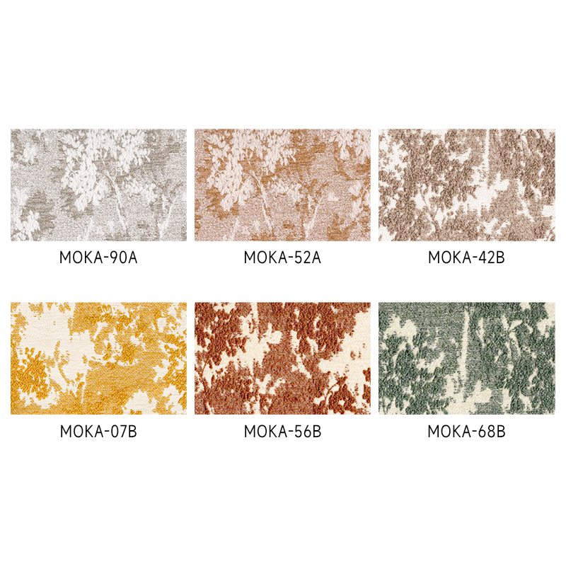 Eastern Natural Style Chenille Tree Shadows Jacquard Upholstery Fabric for Furniture