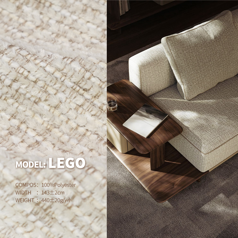Large Woven Texture Long Velvet Chenille Upholstery Fabric for Furniture