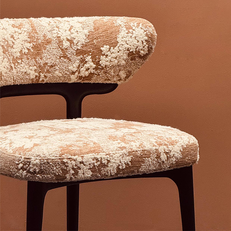 Eastern Natural Style Chenille Tree Shadows Jacquard Upholstery Fabric for Furniture