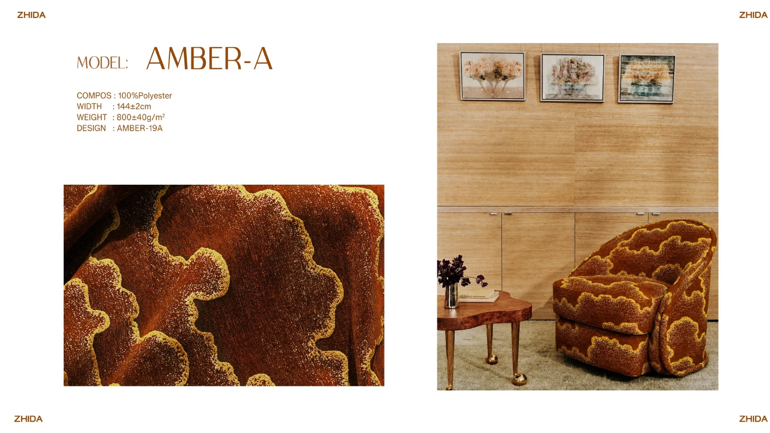 Amber Warm Tone Mountain Cloud Chenille Old Money Quiet Luxury Sofa Upholstery Fabric