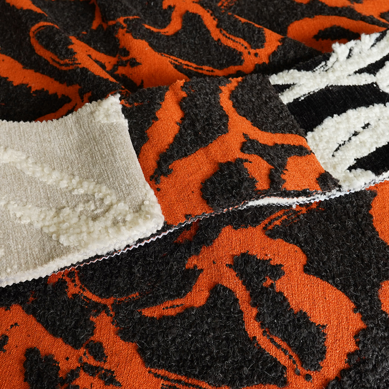 Unrestrained Cursive Chenille Jacquard Upholstery Fabric for Furniture