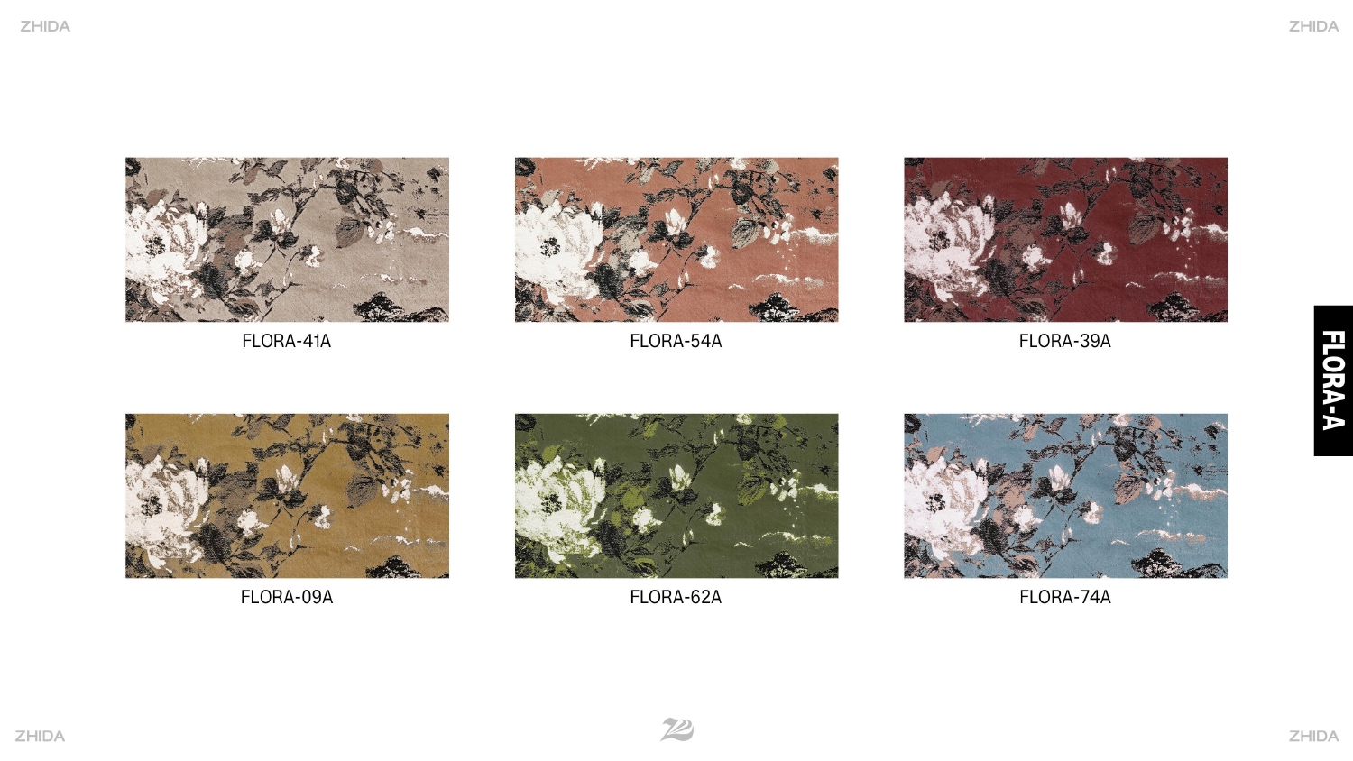 Vintage Floral Satin Jacquard Fabric, Song Dynasty Aesthetic Oriental Quiet Luxury Upholstery Fabric FLORA-A