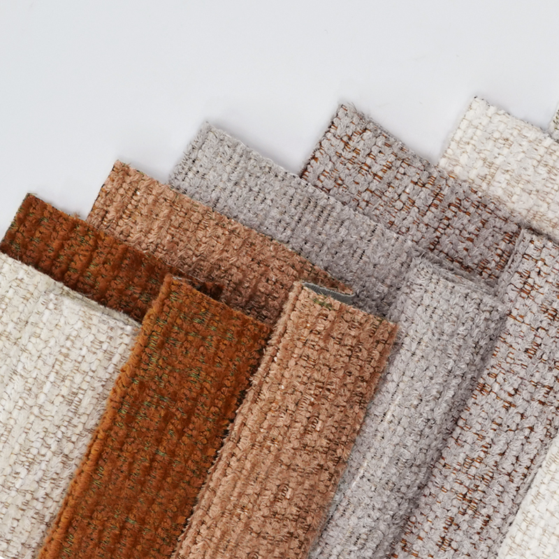 Large Woven Texture Long Velvet Chenille Upholstery Fabric for Furniture