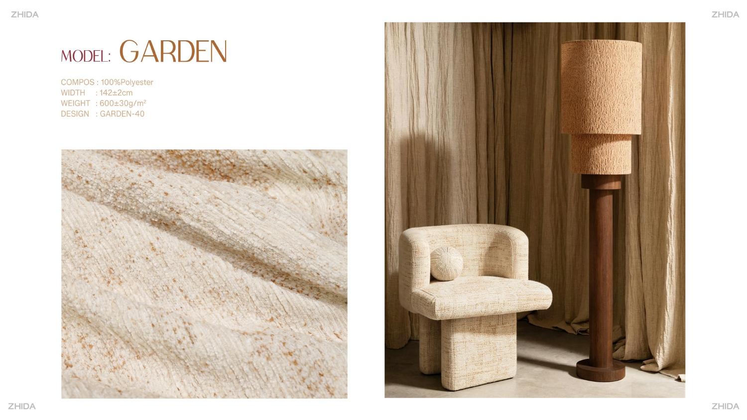 Forest Moss Textured Jacquard Fabric, Earth Tone Natural Wabi Sabi Upholstery Fabric GARDEN