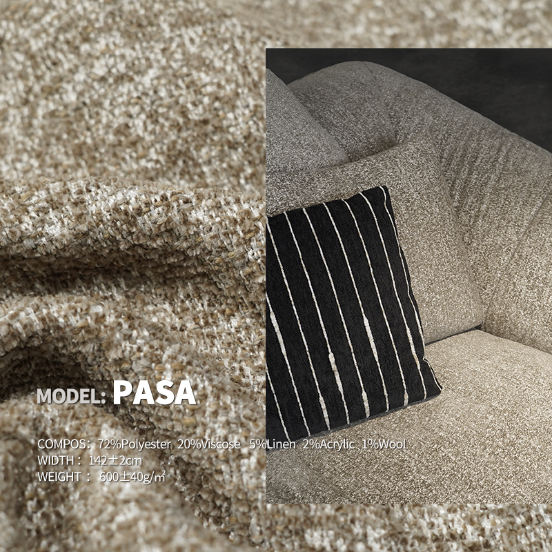 Home Textile Chenille Linen Cotton Sofa Upholstery Fabric Pasa