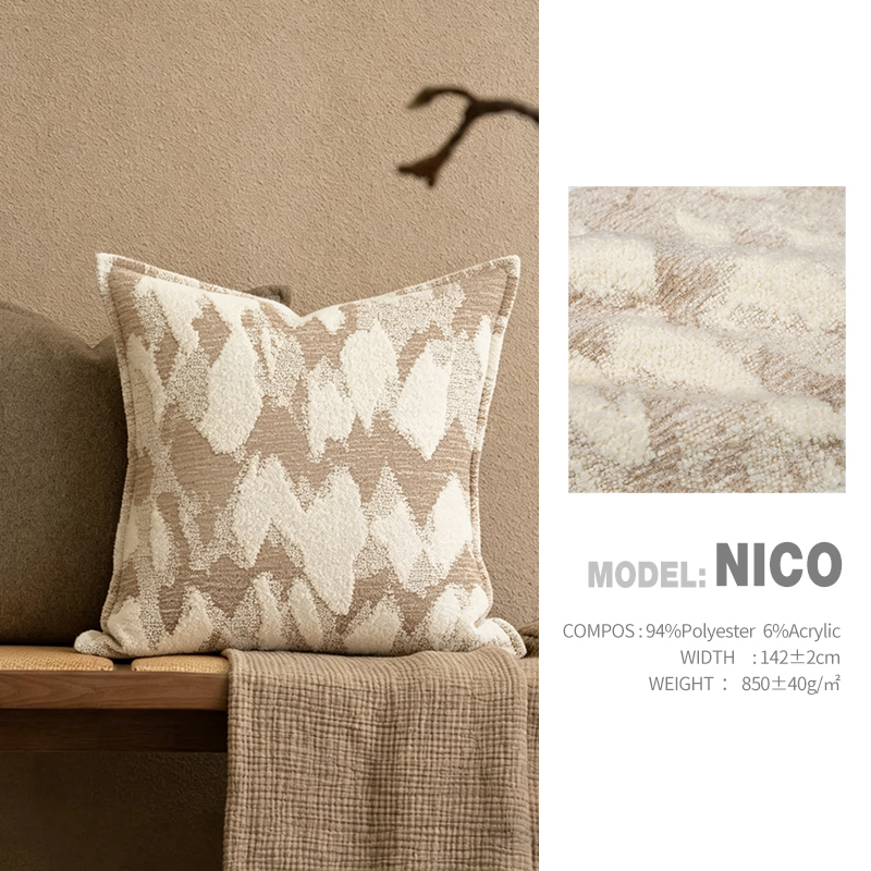 Comfort Feeling Chenille Chinese Painting Style Layered Mountain Peaks Jacquard Fabric