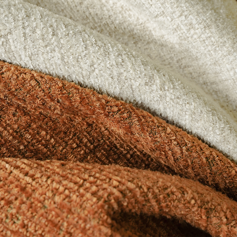 Large Woven Texture Long Velvet Chenille Upholstery Fabric for Furniture
